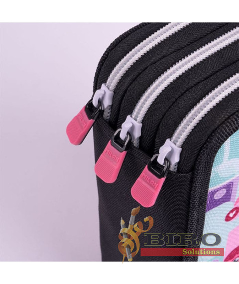 Penar școlar Milan „Aliens” cu 3 compartimente și umplutură